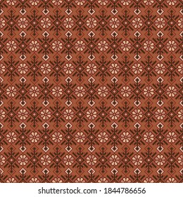Kilim-Böhmisches, nahtloses Muster für bedruckte Gewebe im Vektorformat, wiederholbar in rechteckiger Form. Alle Elemente der Muster werden nach Farben gruppiert und übereinander angeordnet. Einfach zu bedienen und für v zu bearbeiten