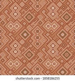 Kilim bohemian seamless pattern in vector for printed fabric and any other purposes. 