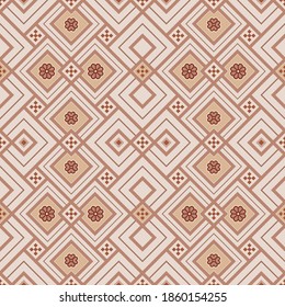 Kilim bohemian seamless pattern in vector format for printed fabrics or any other purposes. The pattern is tileable and easy to use.