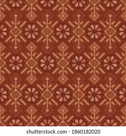 Kilim bohemian seamless pattern in vector format for printed fabrics or any other purposes. The pattern is tileable and easy to use.