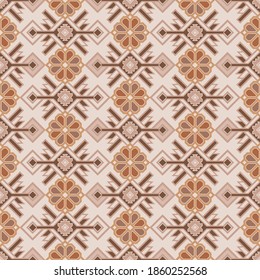 Kilim bohemian seamless pattern in vector format for printed fabrics or any other purposes. The pattern is tileable and easy to use.