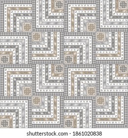 Kilim bohemian seamless pattern in vector format for printed fabrics or any other purposes. The pattern is tileable and easy to use.