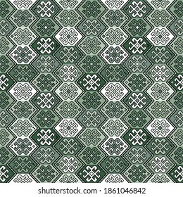 Kilim bohemian seamless pattern in vector format for printed fabrics or any other purposes. The pattern is tileable and easy to use.