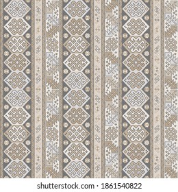Kilim bohemian seamless pattern in vector format for printed fabrics or any other purposes. The pattern is tileable and easy to use.