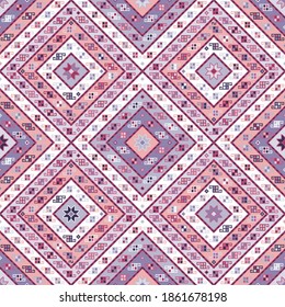 Kilim bohemian sin fisuras en formato vectorial para telas impresas o cualquier otro propósito. El patrón es labrado y fácil de usar.