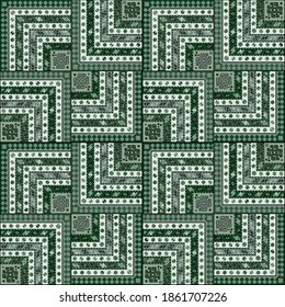 Kilim bohemian seamless pattern in vector format for printed fabrics or any other purposes. The pattern is tileable and easy to use.