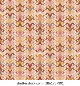 Kilim bohemian seamless pattern in vector format for printed fabrics or any other purposes. The pattern is tileable and easy to use.