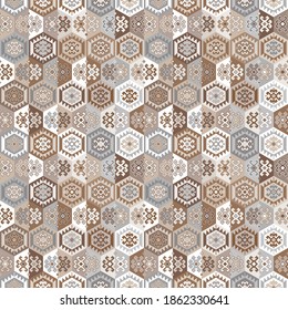 Kilim bohemian seamless pattern in vector format for printed fabrics or any other purposes. The pattern is tileable and easy to use.