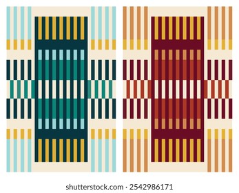 Kilim Carpet modern Vector Pattern with trending colors in high resolution
