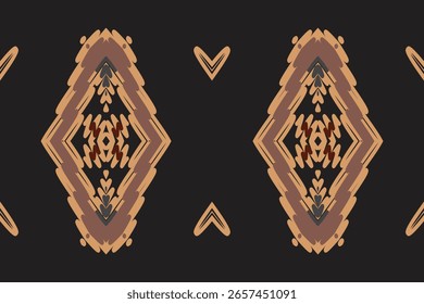Padrão de Kilim sem emenda nativo americano, bordado de motivo, vetor de bordado Ikat Design para impressão padrão de renda padrão sem emenda vintage shibori jacquard sem emenda