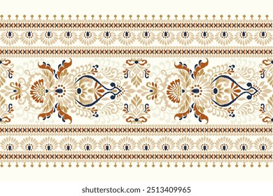 Padrão de Kilim,padrão floral de Ikat sobre fundo branco,ilustração vetorial,bordado oriental étnico de Ikat,estilo asteca,design barroco pattern.design para textura,tecido,roupas,encapsulamento,decoração,kilim,impressão