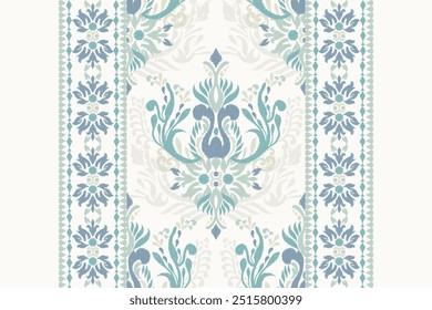 Kilim pattern,Ikat floral pattern on white background,vector illustration,Ikat ethnic oriental embroidery,Aztec style,baroque pattern.design for texture,fabric,clothing,wrapping,decoration,kilim,print