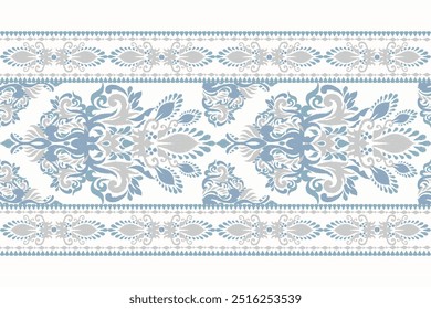 Kilim pattern,Ikat floral pattern on white  background,vector illustration,Ikat ethnic oriental embroidery,Aztec style,baroque pattern.design for texture,fabric,clothing,wrapping,decoration,kilim,rug