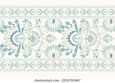 Kilim pattern,Ikat floral pattern on white background,vector illustration,Ikat ethnic oriental embroidery,Aztec style,baroque pattern.design for texture,fabric,clothing,wrapping,decoration,kilim,print