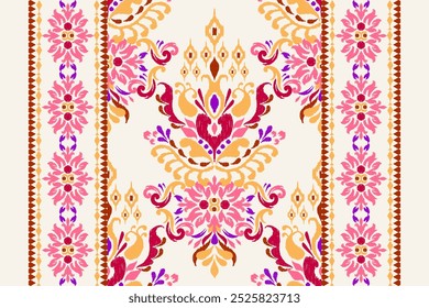 Ikat-Muster, Vektorgrafik, Ikat-Hintergrund, Ikat-Blume 