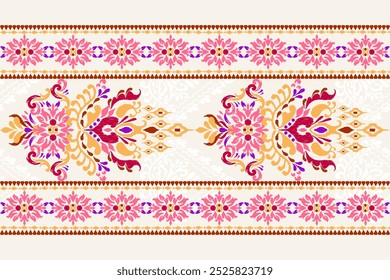 Ilustração do vetor de padrão Ikat, plano de fundo Ikat, floral Ikat 