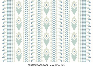 Patrón de Kilim, patrón floral de Ikat sobre fondo blanco, Ilustración vectorial, bordado oriental étnico de Ikat, estilo azteca, patrón barroco. diseño para textura, tela, ropa, envoltura, decoración, kilim, impresión