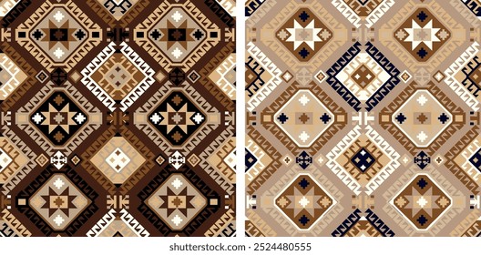 Kilim tribal vector seamless pattern. Native American ornament. Ethnic South Western decor style. Boho geometric ornament. Geo pattern Vector seamless