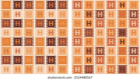 Kilim tribal vector seamless pattern. Native American ornament. Ethnic South Western decor style. Boho geometric ornament. Geo pattern Vector seamless