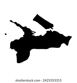 Mapa del distrito de Kilinochchi, división administrativa de Sri Lanka. Ilustración vectorial.