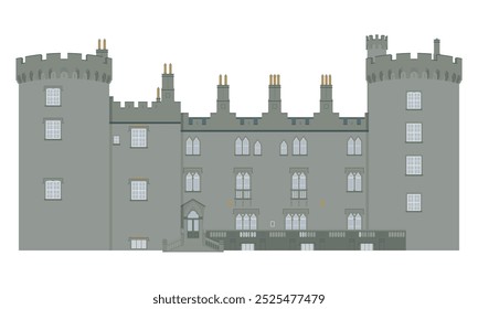 Castelo de Kilkenny, uma fortaleza do século XII no coração da cidade medieval de Kilkenny, Irlanda.