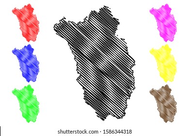 Kilkenny County Council (Republic of Ireland, Counties of Ireland) map vector illustration, scribble sketch Kilkenny map
