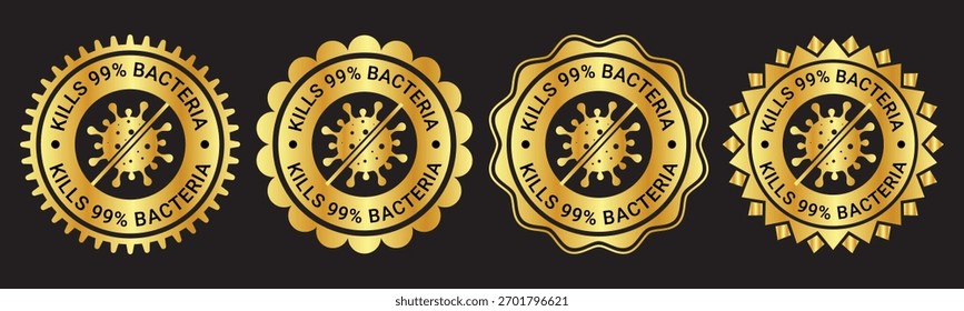 Töten 99% Bakterien Gold taktisches Badge Design