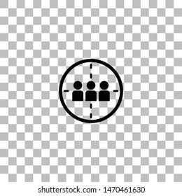 Kill. Black flat icon on a transparent background. Pictogram for your project