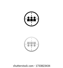 Kill. Black symbol on white background. Simple illustration. Flat Vector Icon. Mirror Reflection Shadow. Can be used in logo, web, mobile and UI UX project