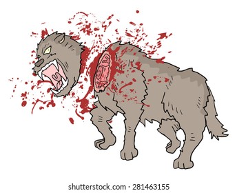 kill danger wolf illustration