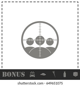 Kill icon flat. Simple vector symbol and bonus icon