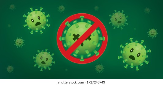 Kill Virus , Germs And Bacteria In Vector Insolated