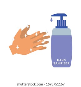 Kill viruses and bacteria by using a hand sanitizer.