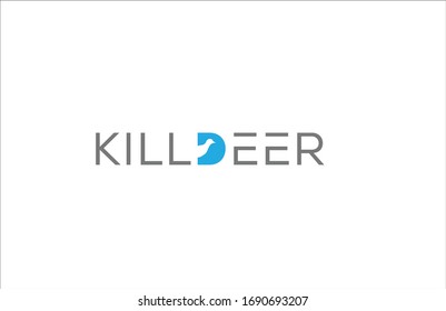 killdeer bird creative logo template 