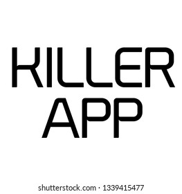 killer app stamp on white
