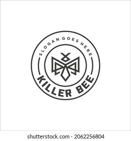 Killer Bee Holdings logo design, animal, deadly, honey, aggressive, modern and industrial.