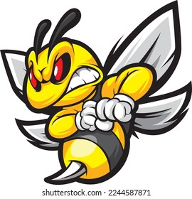 KILLER BEE mascot logo vector 