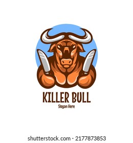 Killer Bull Character Logo For Business