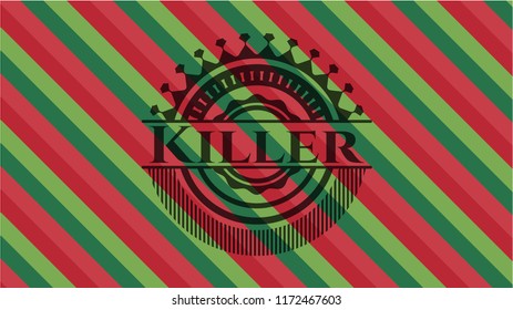 Killer christmas emblem background.