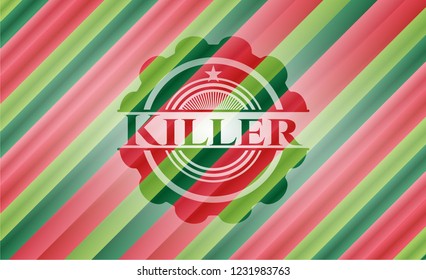 Killer christmas emblem background.