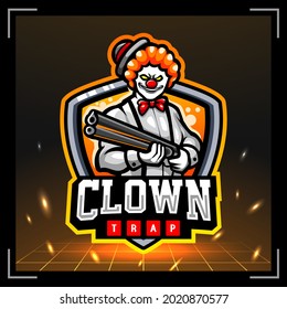 Killer clown mascot. esport logo design