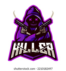 Killer esport logo isolated on transparent background