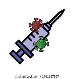 killer germs, Vector vaccine injection, can be used for the application of health or brochure health
