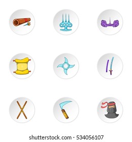 Killer icons set. Cartoon illustration of 9 killer vector icons for web