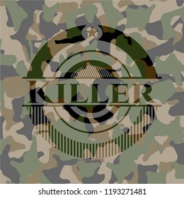 Killer on camo texture