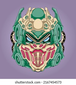 Killer Robotic Illustration Design, perfect for design of t-shirts, stickers, merchandise, etc.