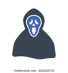 Killer scream icon, Vector graphics