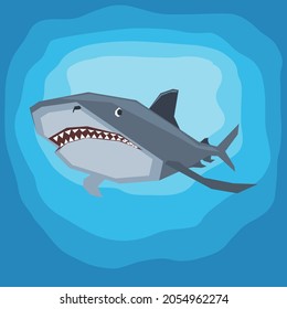 Killer shark vector illustration isolated