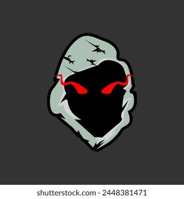 Ilustración vectorial con el logo de Killer Skull, logo de Killer Mascot.