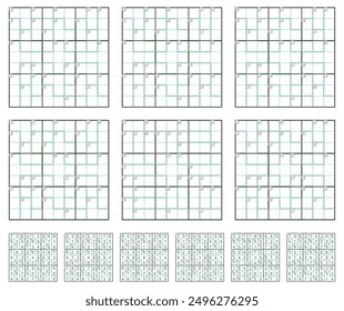 Killer Sudoku game set  with solutions.